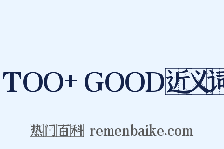 TOO+GOOD近义词是什么意思的图片